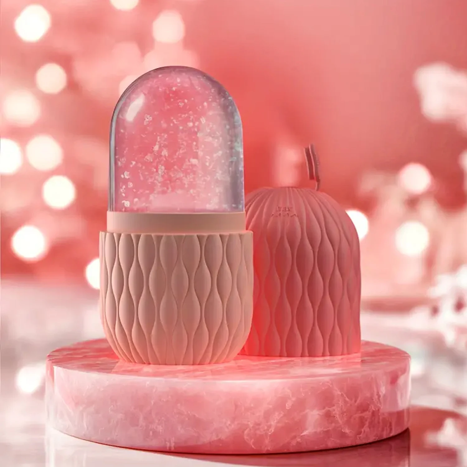 Ice Roller for Face & Eye Beauty Self Skin Care Tools Ice Holder Facial Cube Gua Sha Face Massage Ice Mold for Face Skin Tighten