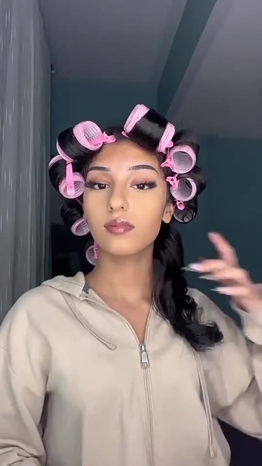 Hair Rollers Self Grip Hook Hair Curlers with Styling Clip Heatless Hairs Roller SalonDressing Curlers Sticky Hair Styling Tools